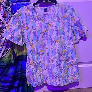 tinker bell scrub top